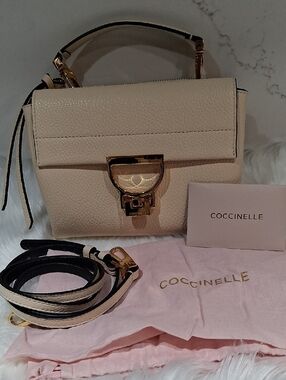 Handbag Leather COCCINELLE Arlettis Small Italian Pebbled Leather
